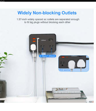 Smart Power Strip – Safely power 10 devices (Home & Office)